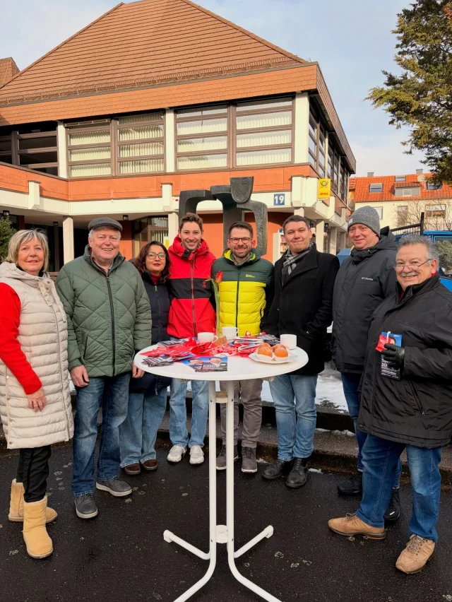 Wahlkampfstand in Goldbach vor dem Rathaus am vergangenen Samstag ❤️ Schön war’s 🤗