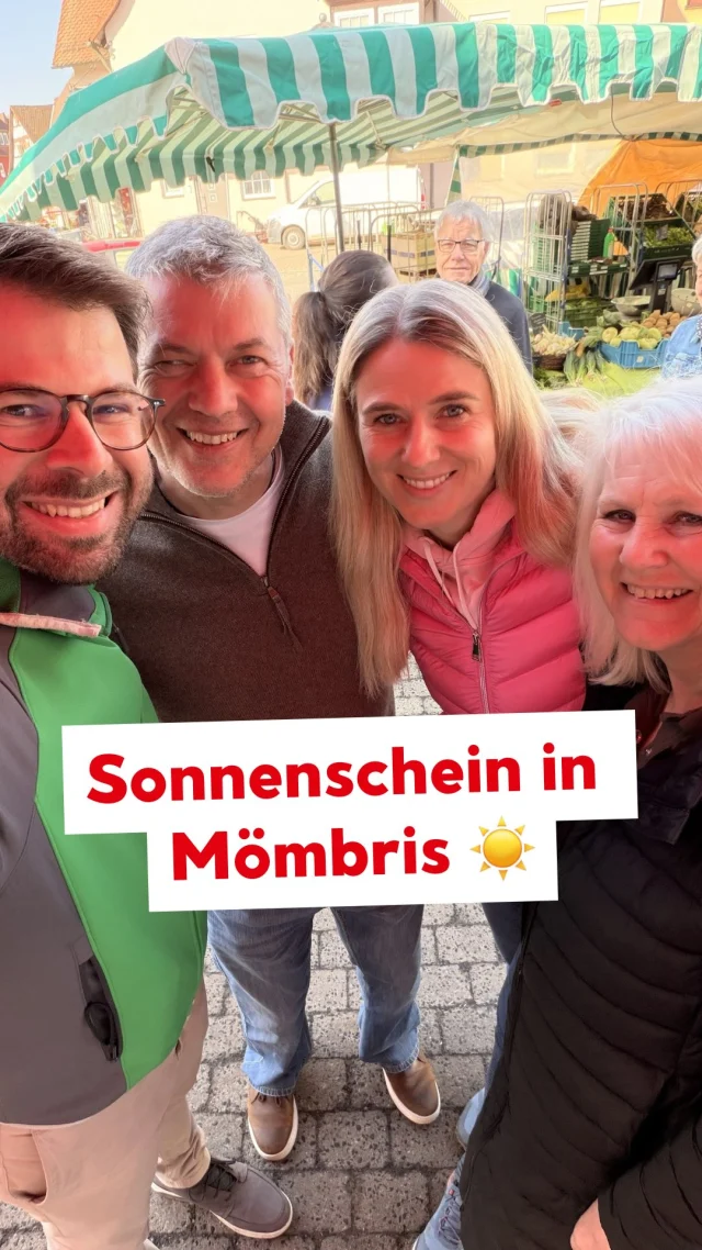 ☀️ Sonnenschein in Mömbris am Marktstand unserer hochengagierten Kandidatinnen und Kandidaten für den Gemeinderat und Kreistag ❤️ #mömbris #kahlgrund #landkreisaschaffenburg
