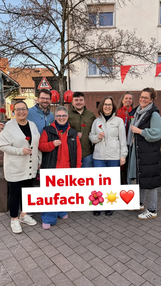 🌺 Nelken in Laufach zum Wahlkampfendspurt an der Lenne ☀️❤️ #laufach #landkreisaschaffenburg #spessart