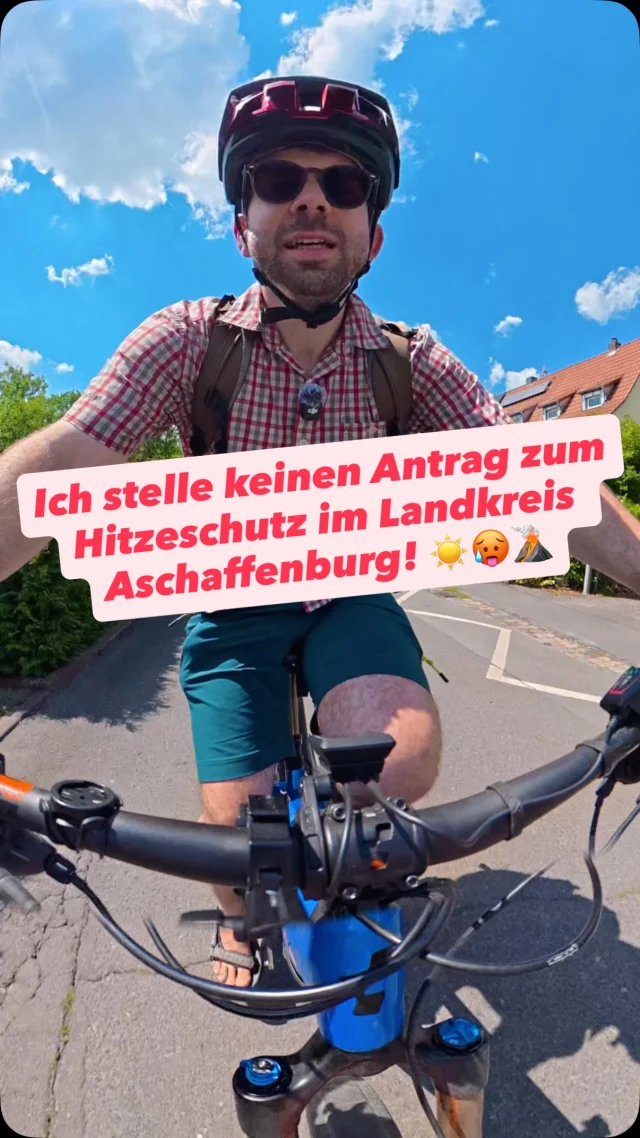 Keinen Antrag zum Hitzeschutz im Landkreis Aschaffenburg von mir! ☀️🥵🌋

… es liegen nämlich schon zwei gute Anträge vor 😉

#hitze #landkreisaschaffenburg #aschaffenburg